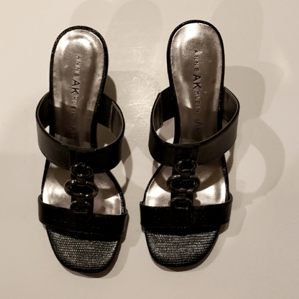Anne Klein Hayden Sandals Black Sz 6 M NWT